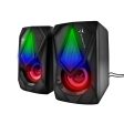 Techmade Multimedia SpeakerGaming LED USB+Jack 3.5mm 3 Colors For Sale