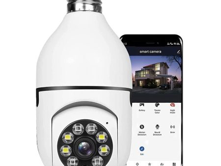 WIFI Wireless 1080p Light Socket Bulb Security Camera Floodlight Night Vision Motion Detection with Two-Way Audio Supply